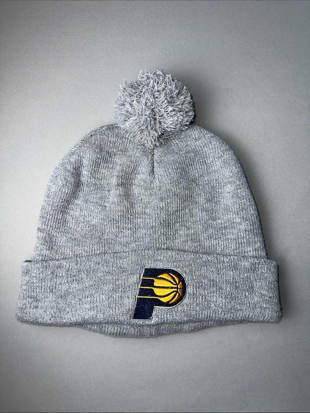 Indiana Pacers Hat Light Gray Knit Beanie Unisex